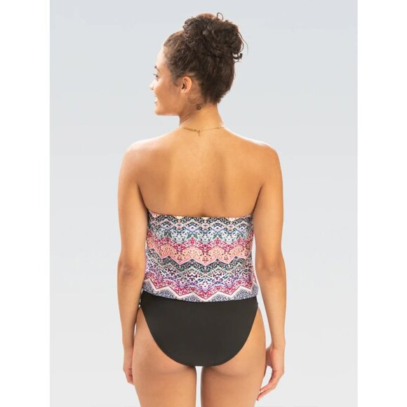 Dolphin Aquashape Blouson Strapless One Piece Swimsuit In Awestruck 12 - Picture 4 of 5